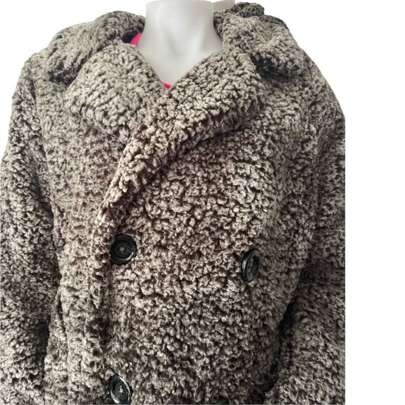 🌹NWT Women’s Jacket Size M THREAD & SUPPLY Sherpa double-breasted - Picture 3 of 11